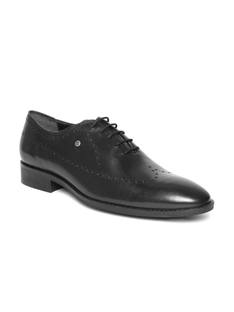 

Blackberrys Men Black Leather Formal Oxfords