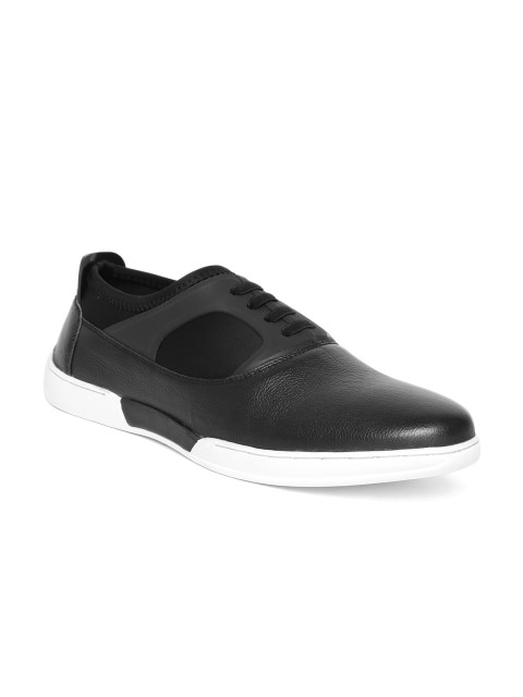 

Blackberrys Men Black Leather Slip-On Sneakers