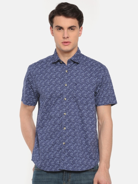 

CODE by Lifestyle Men Blue Smart Regular Fit Printed Casual Shirt