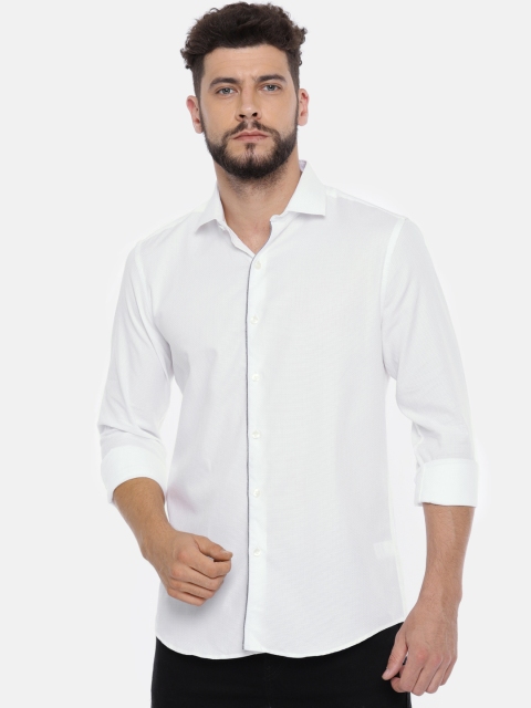 

CODE by Lifestyle Men White Slim Fit Self-Design Casual Shirt