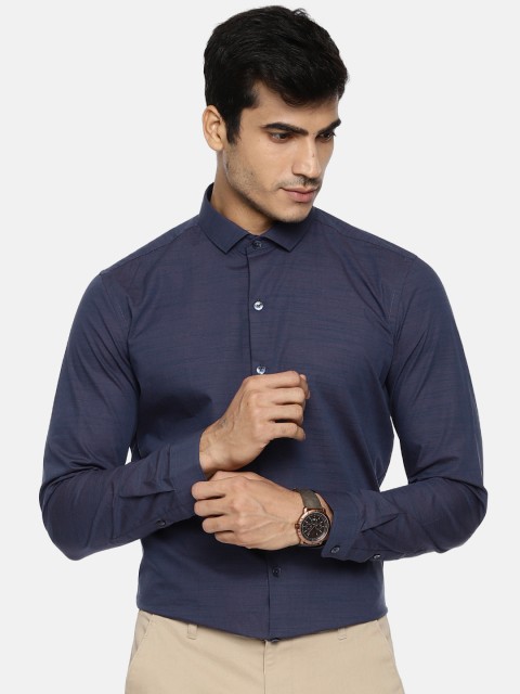 

CODE by Lifestyle Men Blue Smart Slim Fit Striped Casual Shirt