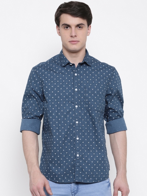 

CODE by Lifestyle Men Blue Smart Fit Printed Casual Shirt