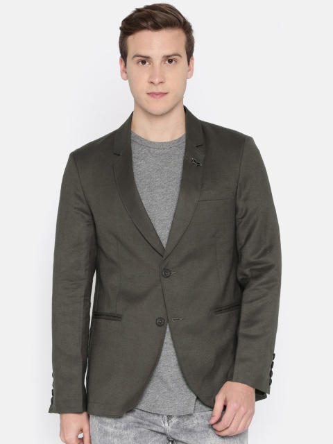 

The Indian Garage Co Grey Slim Fit Single-Breasted Casual Blazer