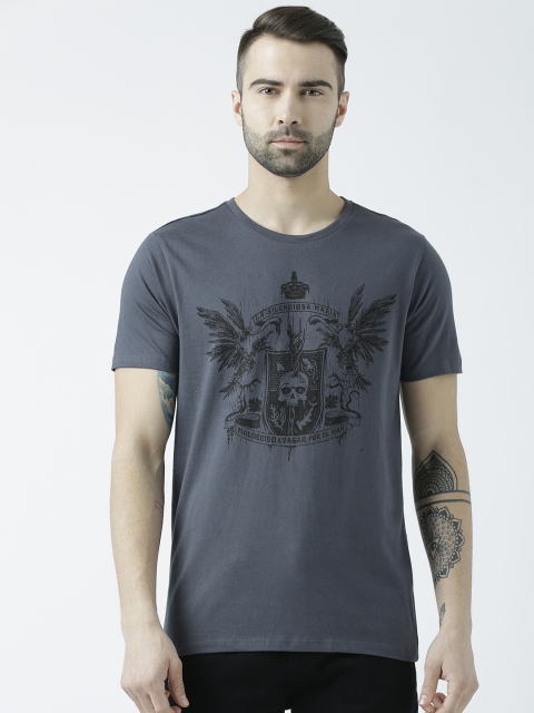 

Disney by Wear Your Mind Men Grey Printed Round Neck T-shirt