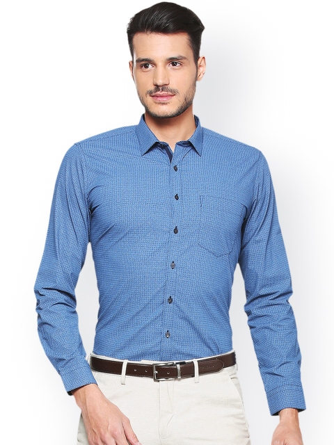 

Van Heusen Men Blue Printed Slim Fit Formal Shirt