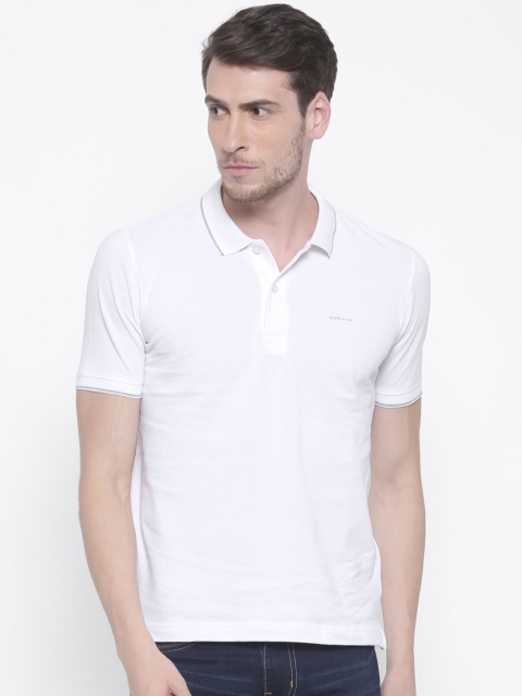 

Van Heusen Men White Solid Polo Collar T-shirt