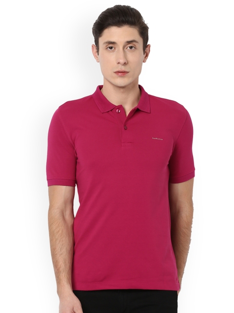 

Van Heusen Men Pink Solid Polo Collar T-shirt