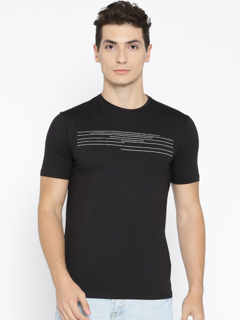 

Van Heusen Sport Men Navy Blue Solid Round Neck T-shirt
