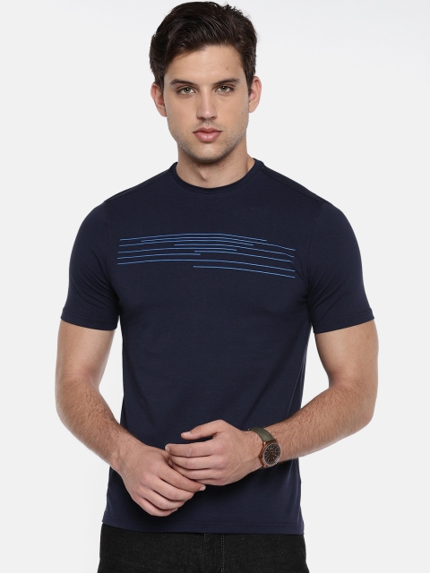 

Van Heusen Sport Men Navy Printed Round Neck T-shirt, Navy blue