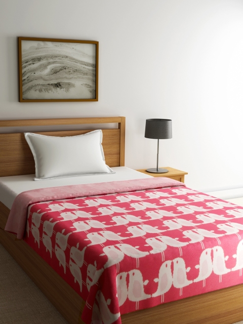 

Pluchi Kids Pink Conversational Printed AC Room 400 GSM Blanket