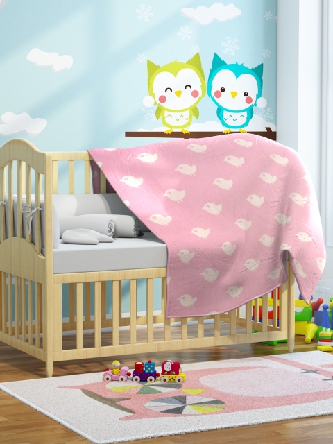 

Pluchi Pink Printed AC Room 400 GSM Baby Blanket
