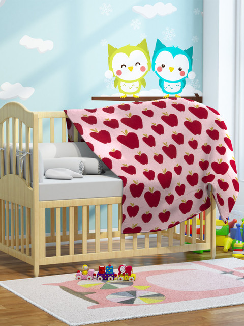 

Pluchi Pink Conversational Printed AC Room 400 GSM Baby Blanket
