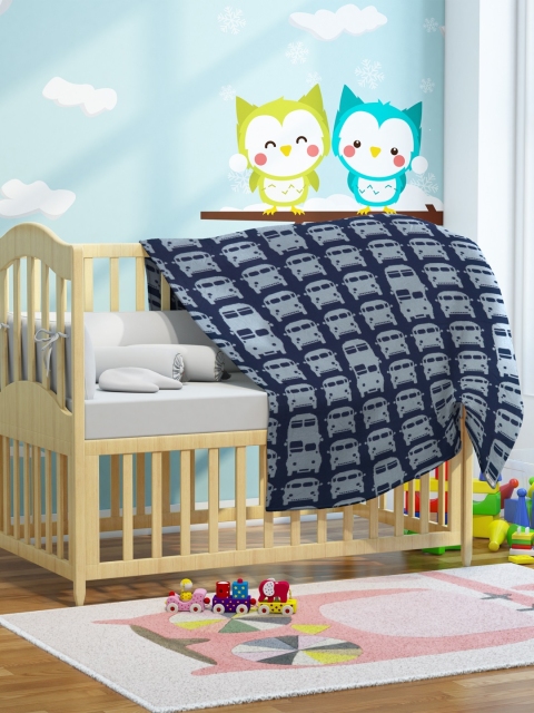 

Pluchi Blue Printed AC Room 400 GSM Baby Blanket