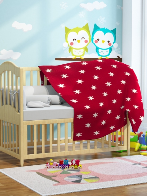 

Pluchi Red Geometric AC Room 400 GSM Baby Blanket