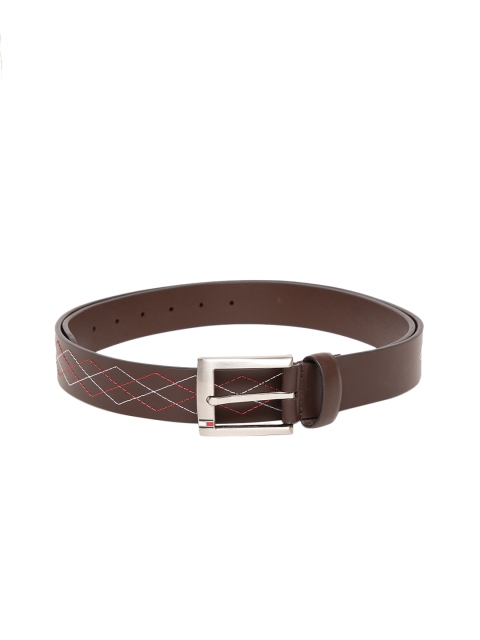 

Tommy Hilfiger Men Brown Woven Design Leather Belt