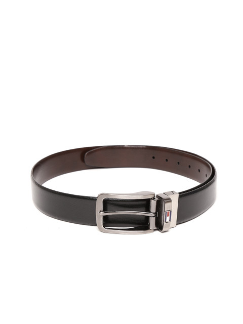 

Tommy Hilfiger Men Black & Brown Reversible Leather Belt