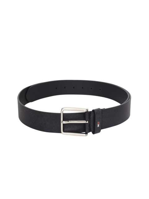 

Tommy Hilfiger Men Black Leather Solid Belt