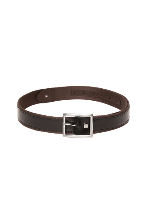 

Tommy Hilfiger Men Black & Brown Leather Solid Reversible Belt