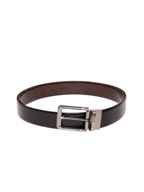 

Tommy Hilfiger Men Black & Brown Leather Reversible Belt