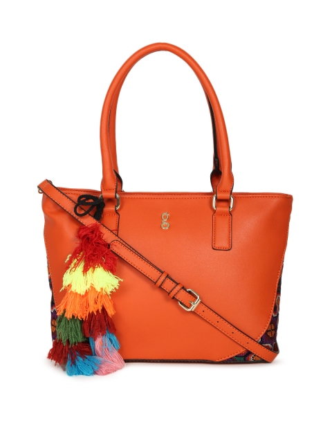 

Global Desi Orange Solid Shoulder Bag