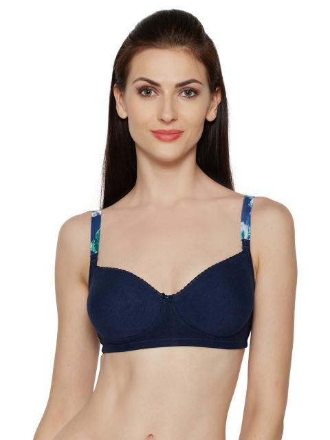 

Inner Sense Navy Blue Solid Non-Wired Non-Padded Everyday Bra ISB085