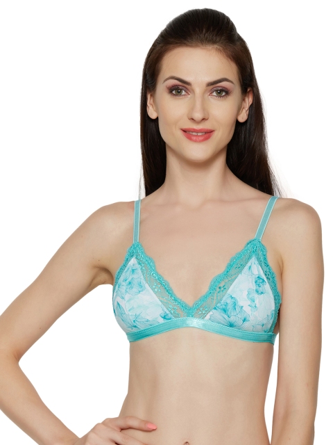 

Inner Sense Green Printed Non-Wired Non-Padded Plunge Bra