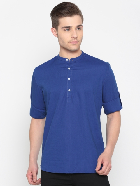 

Parx Men Blue Slim Fit Solid Casual Shirt