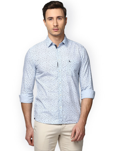 

Parx Men Blue Slim Fit Solid Casual Shirt