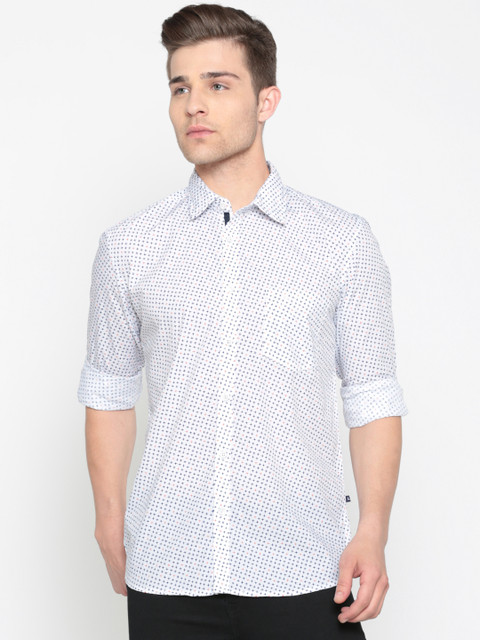 

Parx Men Blue Slim Fit Printed Casual Shirt