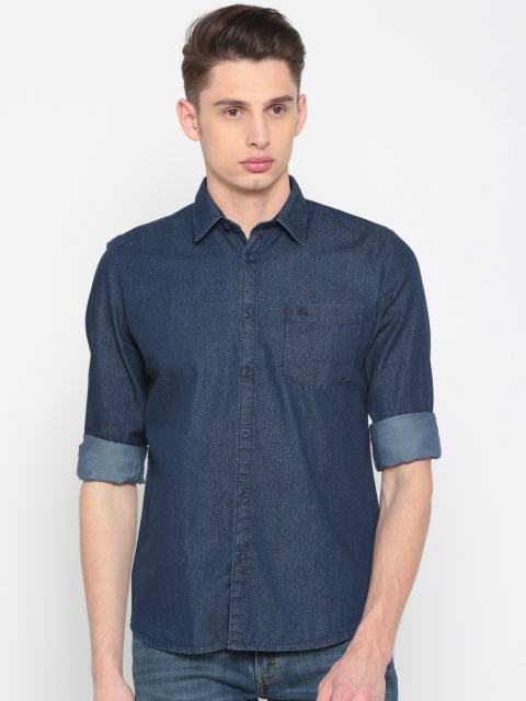 

Parx Men Blue Slim Fit Printed Casual Shirt