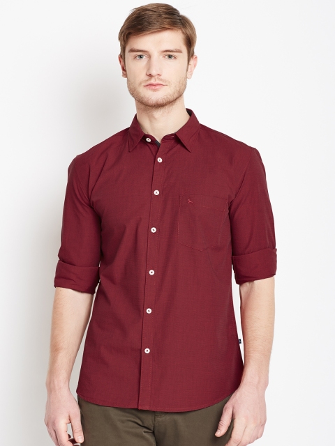 

Parx Men Red Slim Fit Solid Casual Shirt