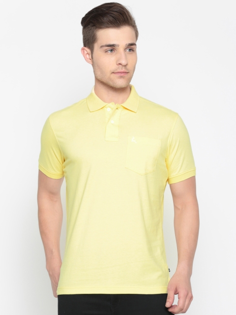 

Parx Men Yellow Solid Polo T-shirt