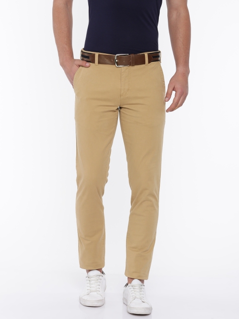 

Parx Men Khaki Regular Fit Solid Trousers