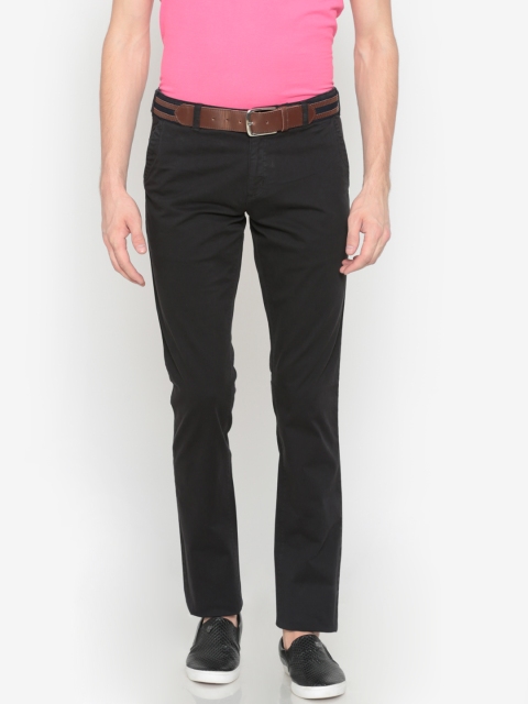 

Parx Men Black Slim Fit Solid Chinos
