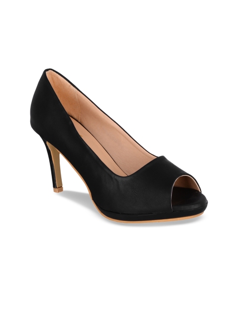 

Sherrif Shoes Women Black Solid Peep Toes