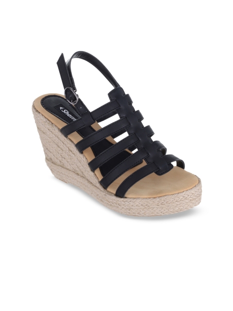 

Sherrif Shoes Women Black Solid Sandals