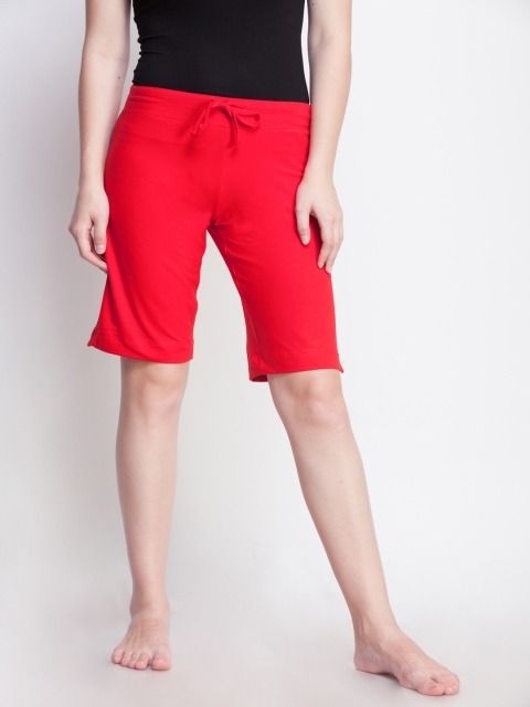 

Dollar Missy Women Red Solid Lounge Shorts 551-KnitShort-Red