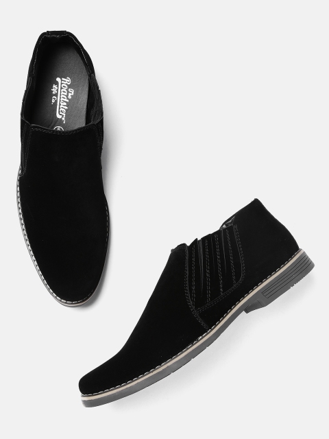 

Roadster Men Black Slip-On Shoes