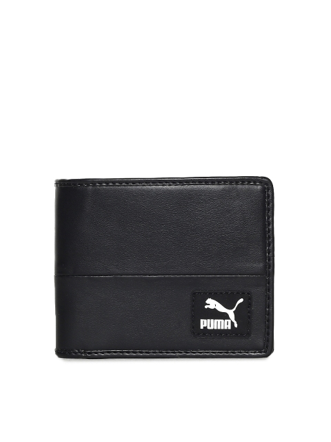 

Puma Unisex Black Solid Originals Billfold Two Fold Wallet