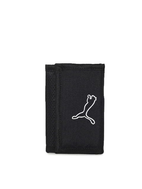 

Puma Unisex Black Self Design Echo Three Fold Wallet