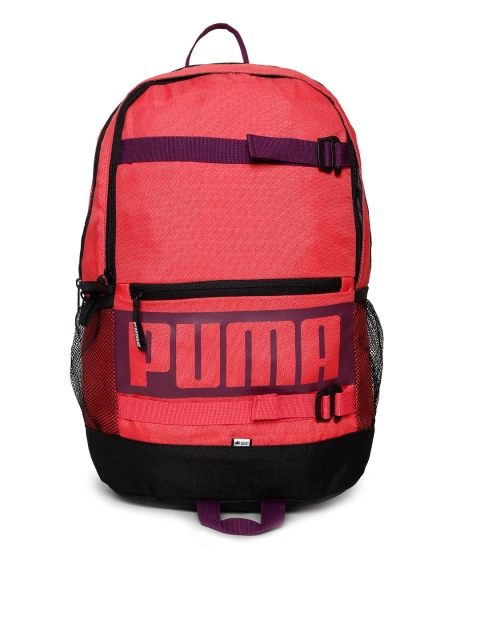 

Puma Unisex Pink Brand Logo Deck Backpack