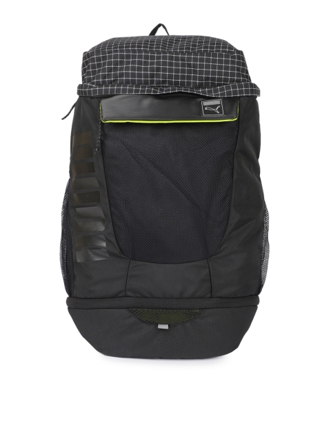 

Puma Unisex Black Geometric Urban Training Box Backpack