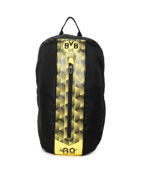 

Puma Unisex Black & Yellow BVB Fanwear Graphic Backpack