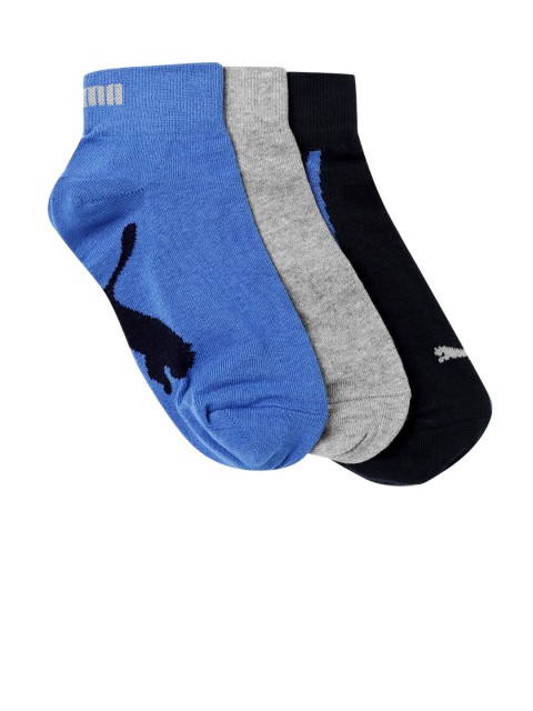 

Puma Unisex Pack of 3 LIFESTYLE QUARTERS Ankle-Length Socks, Blue