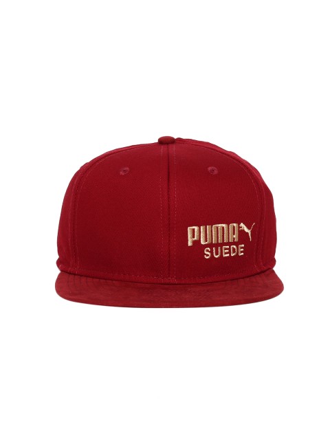 

Puma Unisex Red Solid ARCHIVE Suede Baseball Cap