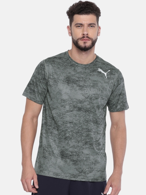 

Puma Men Grey Printed Essential Tech Round Neck T-shirt