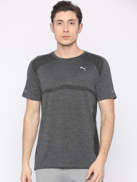 

Puma Men Charcoal Grey PWRRUN Evoknit T-shirt