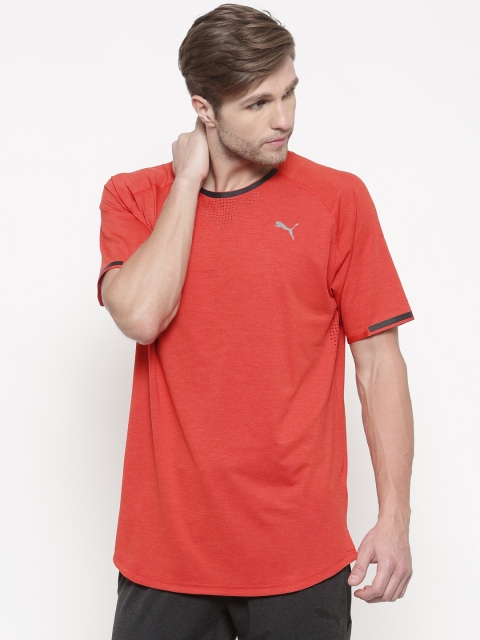 

Puma Men Red Solid Energy Laser SS T-shirt