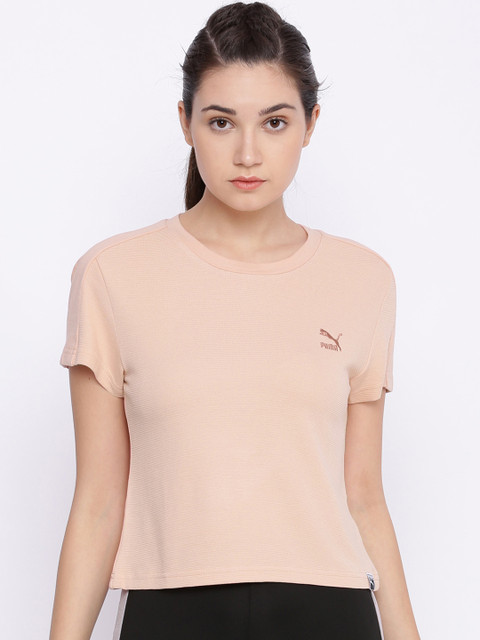 

Puma Women Peach Classics Structured T-shirt