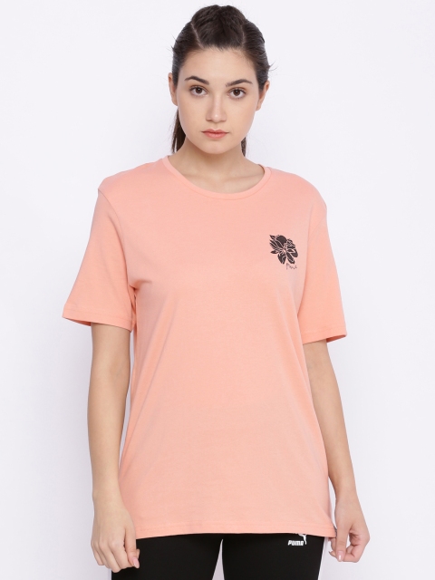 

Puma Women Peach Solid T-Shirt